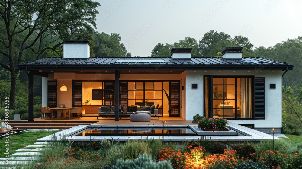 Fototapeta premium Modern House with a Pool