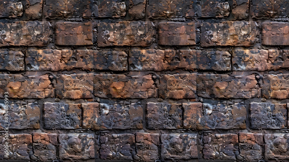 Highlight the texture of a brick wall Highlight the texture of a brick wall