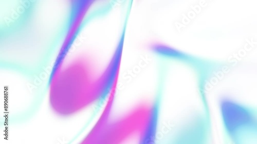 Cloth fabric gradient waves abstract background. Iridescent chrome wavy surface. Liquid surface, ripples, reflections. 3d render illustration. 4K video.