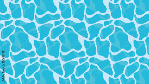 Summer sea poster template. Sea waves abstract backgrounds. Turquoise rippled water texture background. Shining blue water ripple pool abstract vector