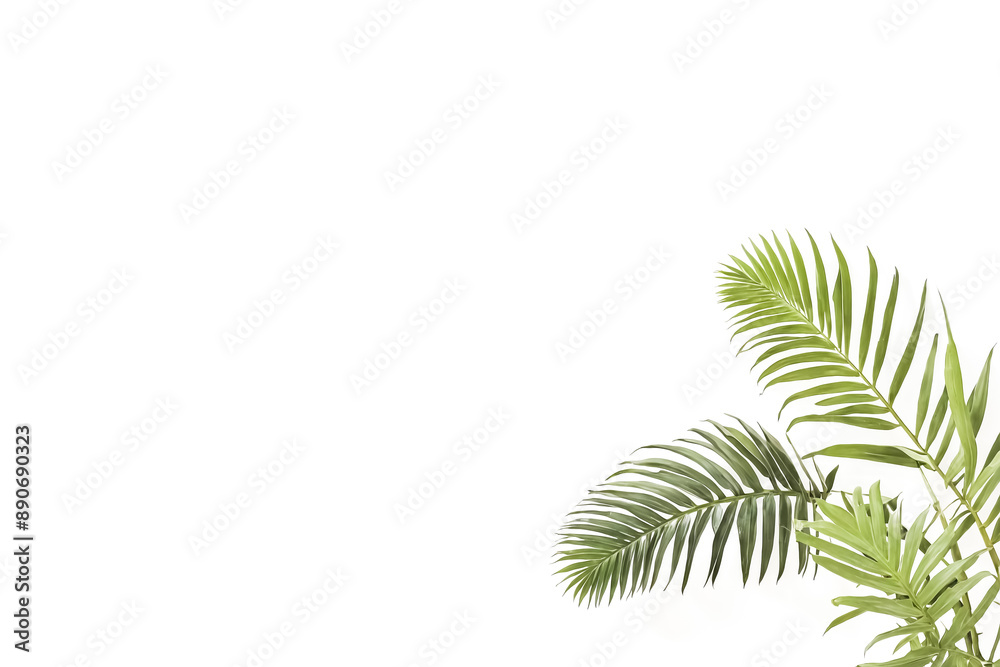 Tropical Palm Leaves on White Background Tropical Palm Leaves on White Background