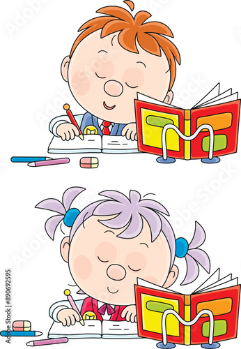 Funny little schoolgirl and...