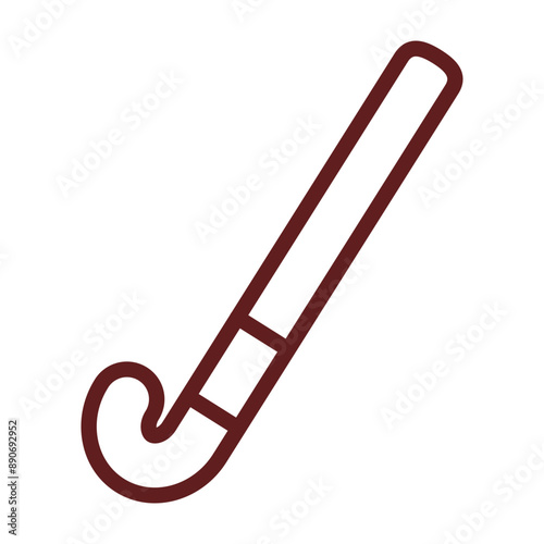 hockey Vector Line Maroon Icon Design