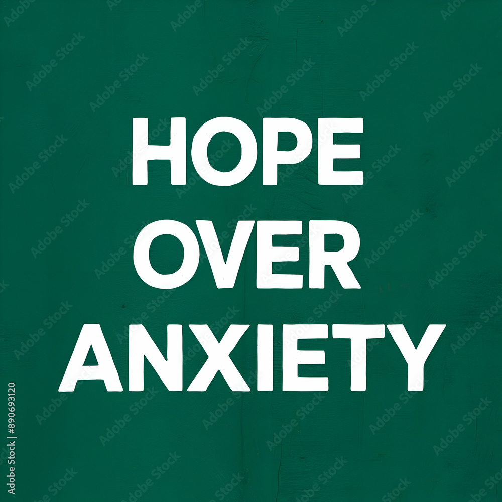 Obraz premium hope over anxiety
