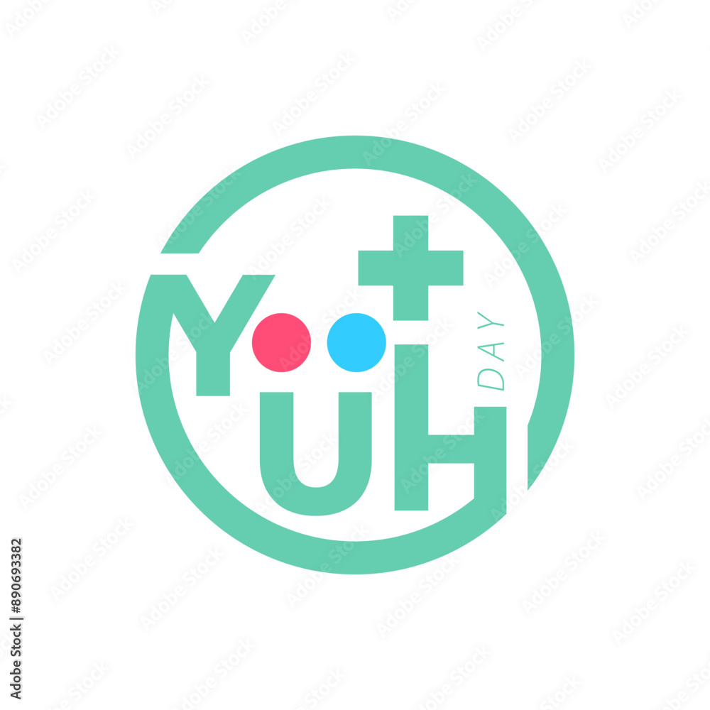 Celebrate International Youth Day with this vibrant and dynamic logotype typography, Celebrate International Youth Day with this vibrant and dynamic logotype typography,
