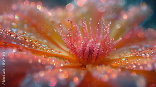 red flower macro