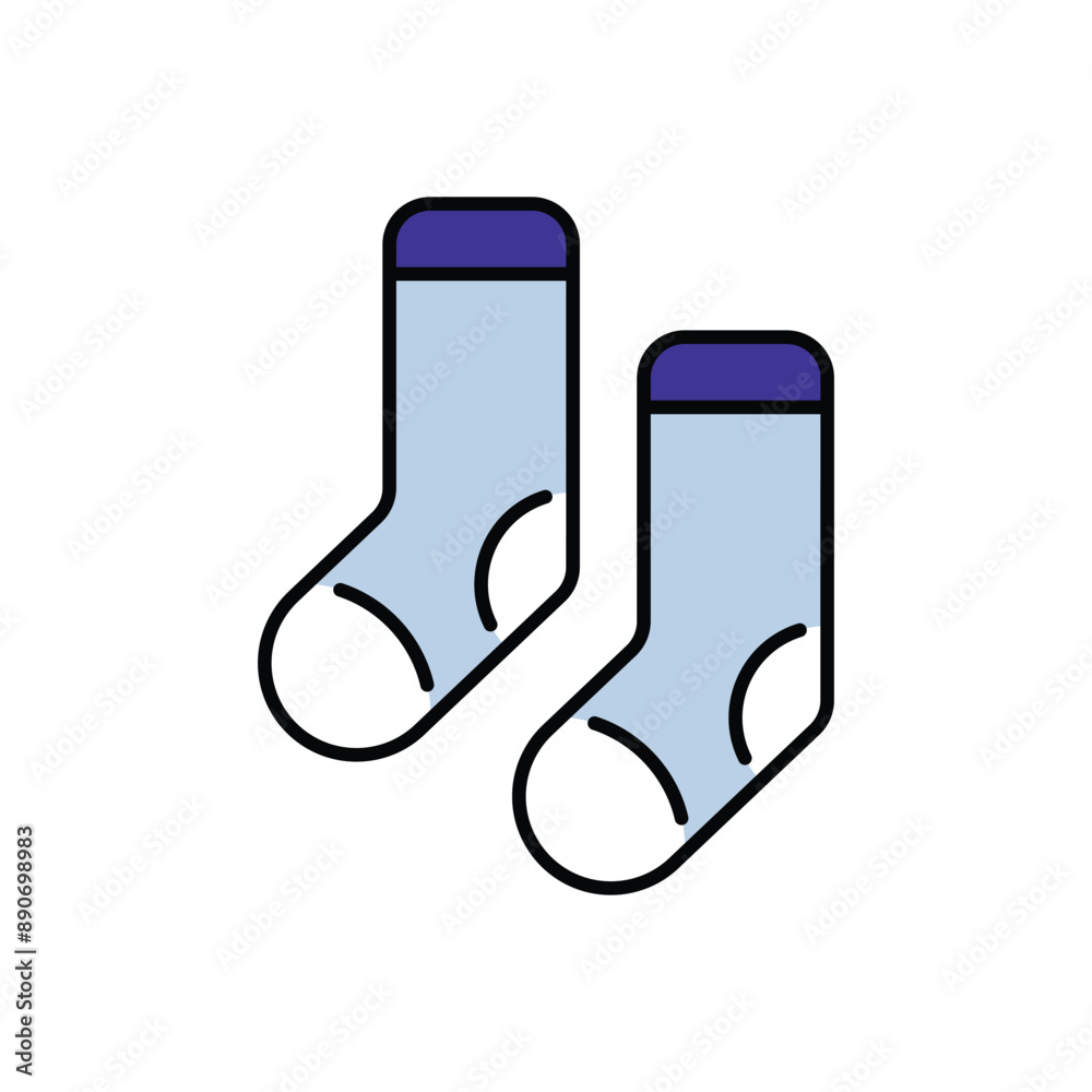 Socks icon design with white background stock illustration Socks icon design with white background stock illustration