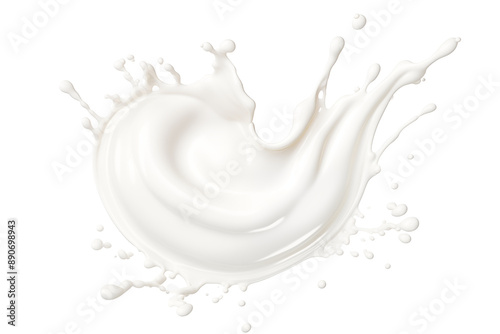Circle milk, yogurt or cream wave flow splash photo