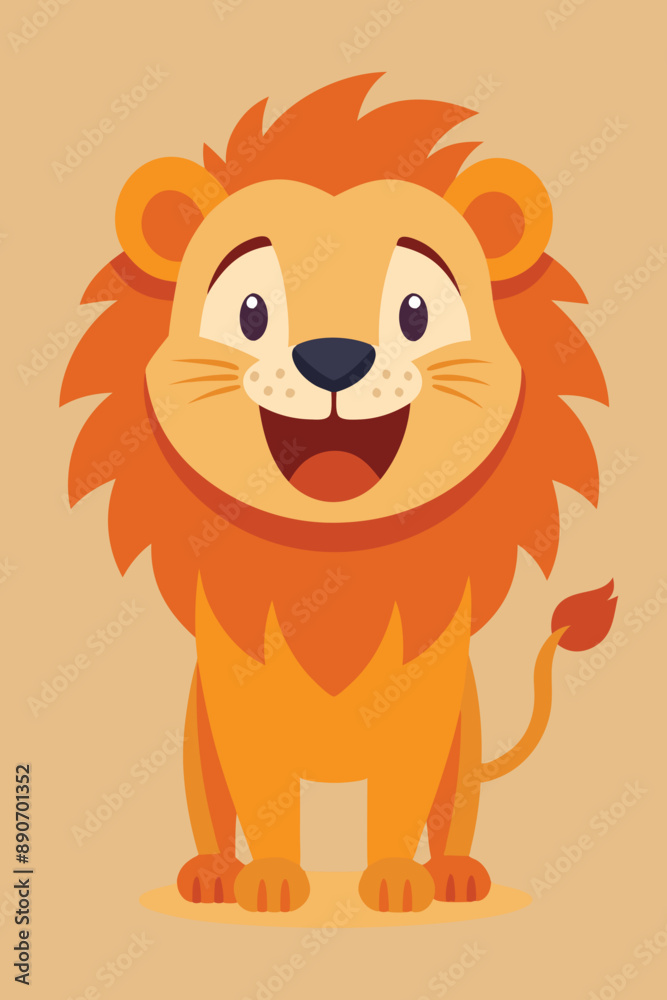 Charming Stylized Lion Illustration in Warm Tones with Minimalistic Cartoon Design
Charming Stylized Lion Illustration in Warm Tones with Minimalistic Cartoon Design