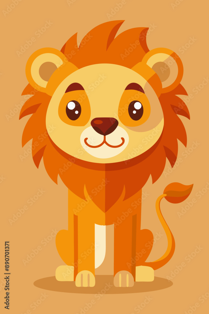Charming Stylized Lion Illustration in Warm Tones with Minimalistic Cartoon Design
Charming Stylized Lion Illustration in Warm Tones with Minimalistic Cartoon Design