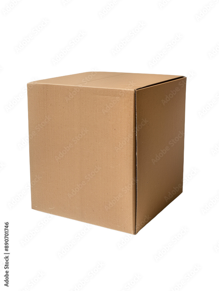Large Brown Cardboard Box on White Background Large Brown Cardboard Box on White Background