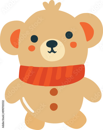 Cute Bear with Scarf