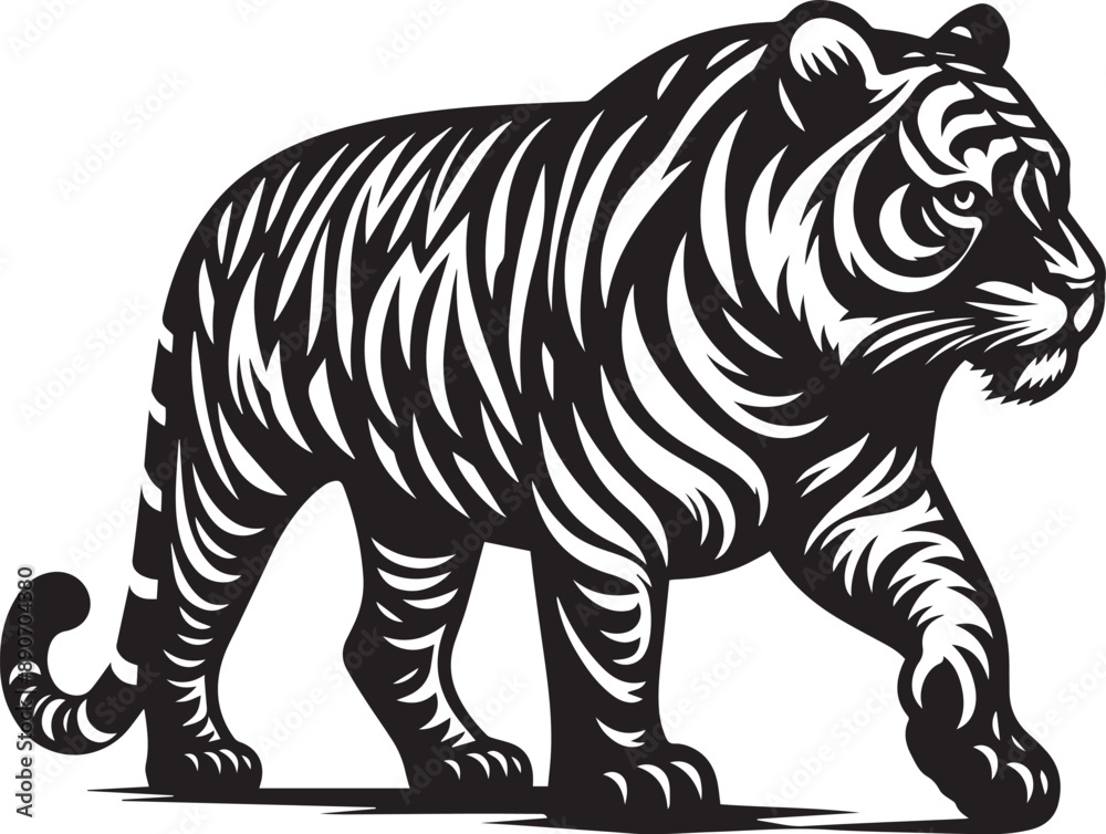 Tiger icon isolated on a white background. Tiger logo illustration. Tiger icon isolated on a white background. Tiger logo illustration.