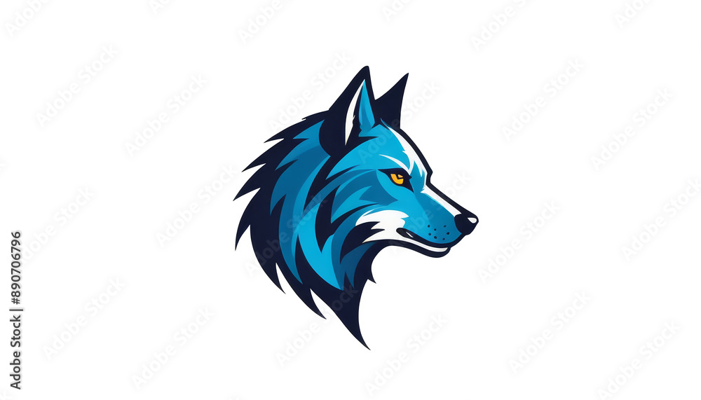 wolf head isolated on white, mascotte avatar for brand image, symbol of a brand wolf head isolated on white, mascotte avatar for brand image, symbol of a brand