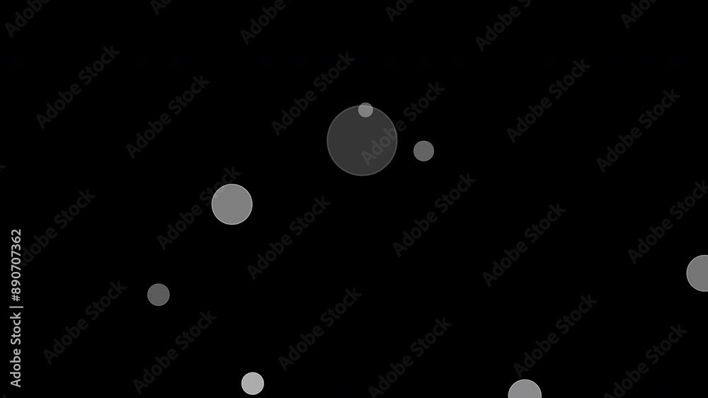 Loop abstract white circle bokeh on black background Loop abstract white circle bokeh on black background