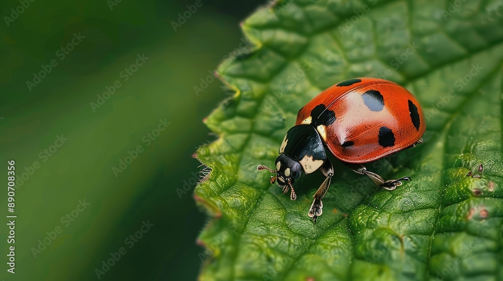 Get a close-up of a ladybug on a leaf Get a close-up of a ladybug on a leaf