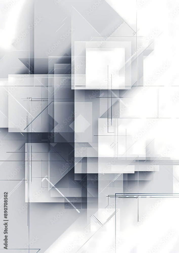 White Abstract background with grey squares White Abstract background with grey squares