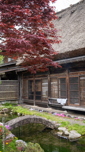 Traditional Japanese Cottage Tatched Roof photo