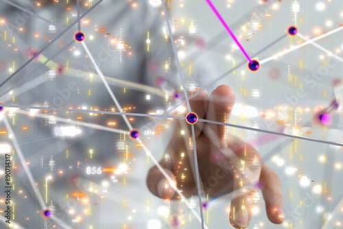 Neural network 3D illustrat...