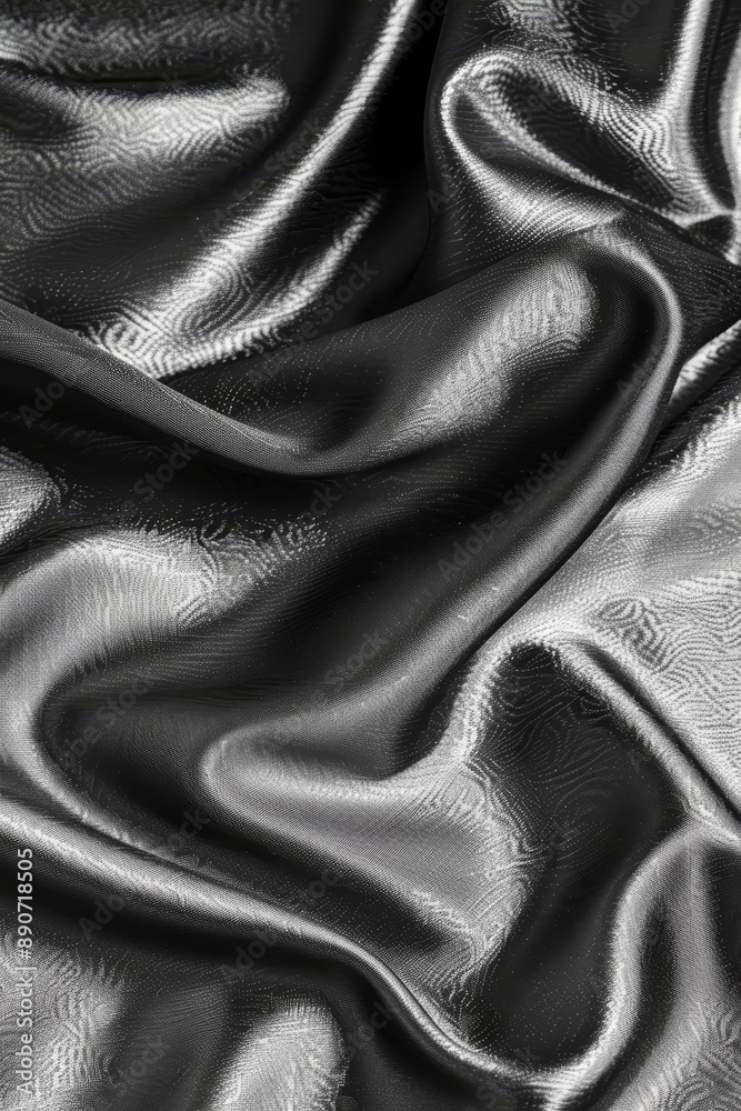 Graceful display of silver fabric with elegant folds creating a stunning background Graceful display of silver fabric with elegant folds creating a stunning background