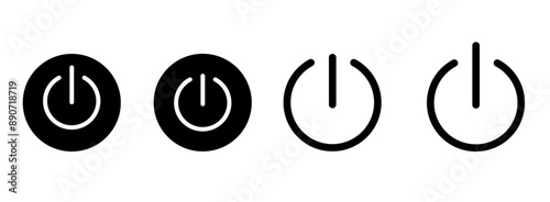Power icon vector illustration. Power Switch sign and symbol. Electric power