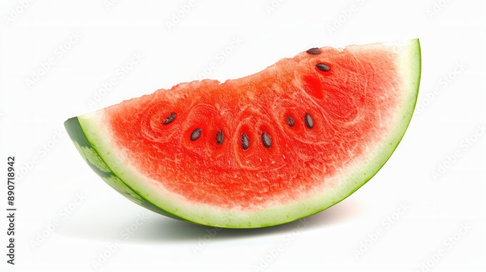 Fresh sweet ripe watermelon slices isolated over white background Fresh sweet ripe watermelon slices isolated over white background
