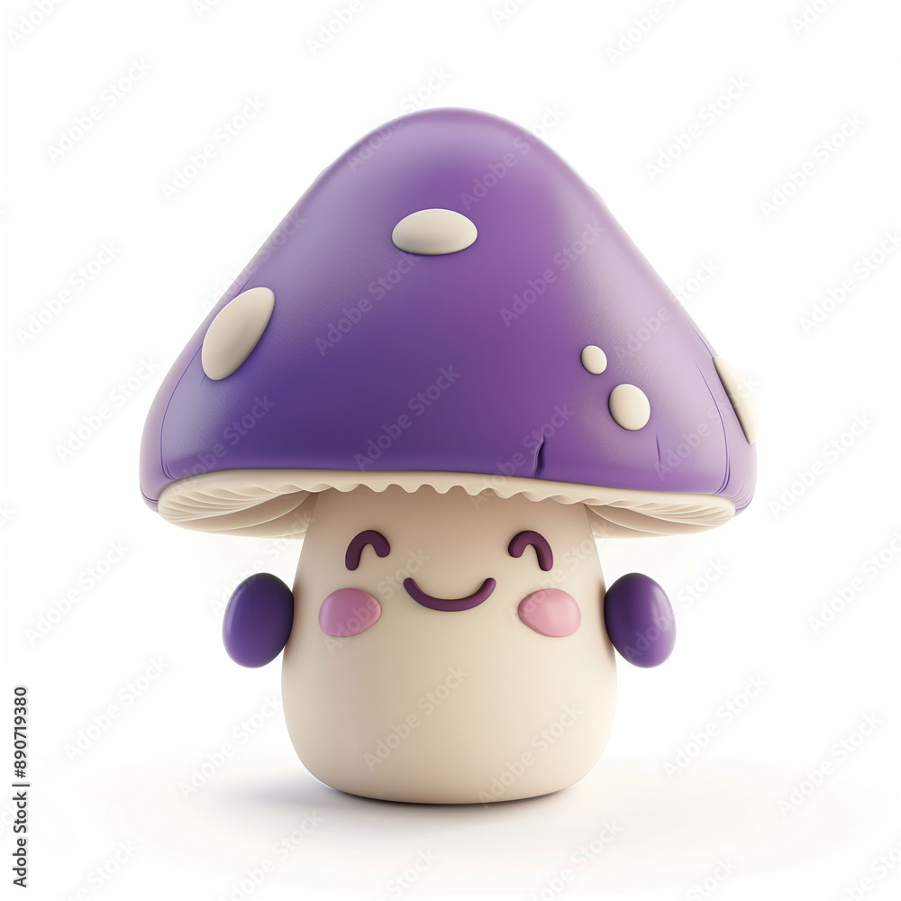 3d render cute mushroom isolated on white background 3d render cute mushroom isolated on white background