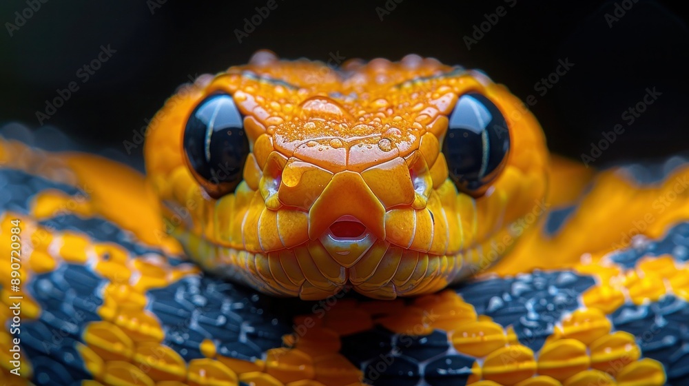Boiga Bengkuluensis Cat Snake Close-up in Natural Habitat Boiga Bengkuluensis Cat Snake Close-up in Natural Habitat