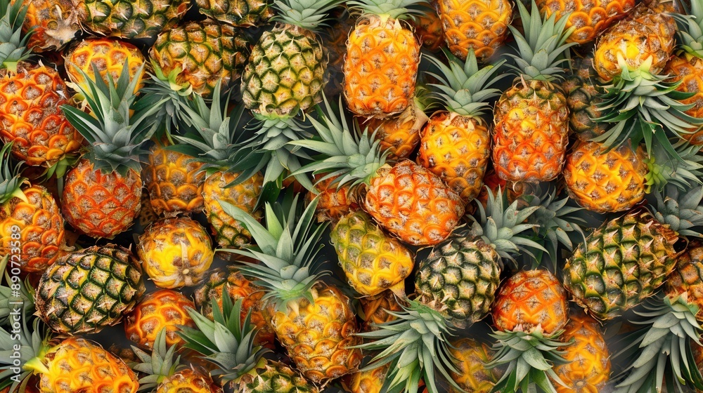 Fresh pineapple seamless pattern background Fresh pineapple seamless pattern background