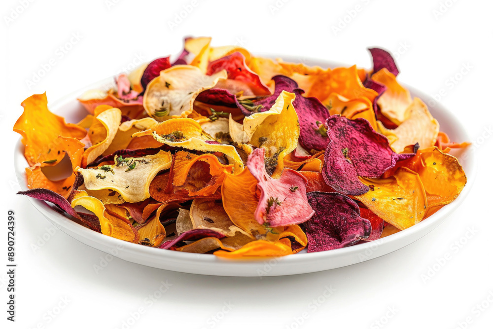 Crispy vegetable peel chips seasoned with herbs and spices Crispy vegetable peel chips seasoned with herbs and spices