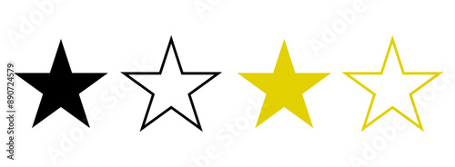 Star vector isolated icon. Stars vector icons. Stars collection. Golden Stars isolated on white background. Vector Star