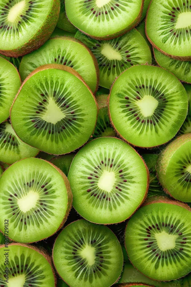 Seamless kiwi fruit cut slice pattern background Seamless kiwi fruit cut slice pattern background