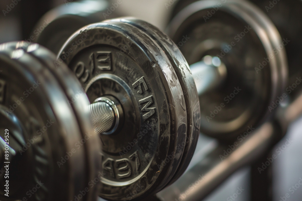 Close-up of Dumbbells in a Gym Close-up of Dumbbells in a Gym