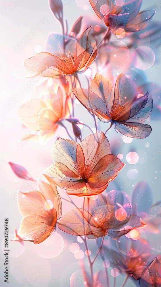 A bouquet of flowers with a pink and orange hue