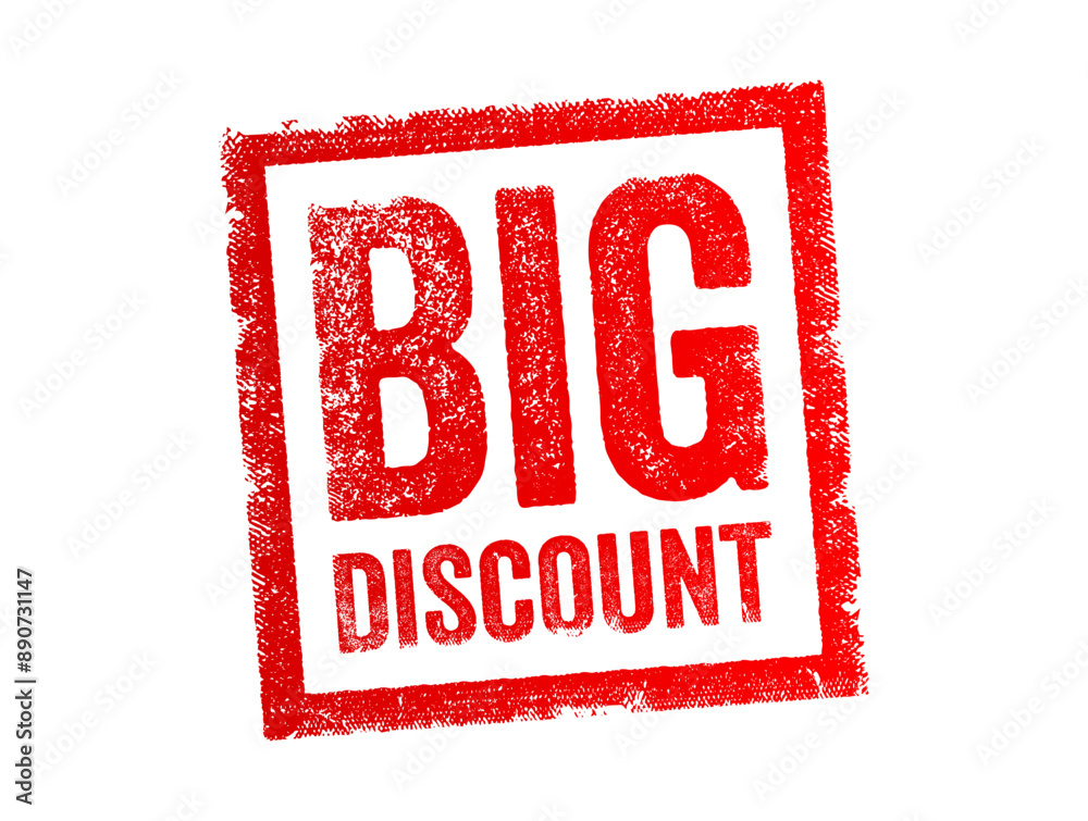 Big Discount - a significant reduction in the original price of a product or service, text concept stamp Big Discount - a significant reduction in the original price of a product or service, text concept stamp