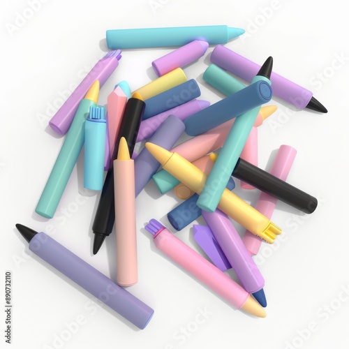 A pile of crayons with different colors and sizes