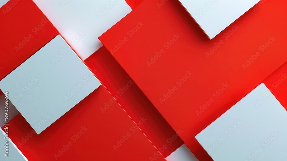 Minimalistic abstract background featuring bold red and white color blocks with clean lines, offering a striking and contemporary design. Minimalistic abstract background featuring bold red and white color blocks with clean lines, offering a striking and contemporary design.