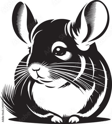 Chinchilla vector icon isolated on a white background. Chinchilla logo illustration.