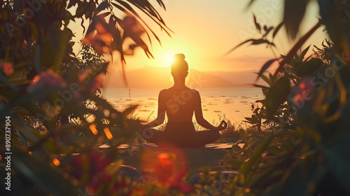 Yoga in Nature A person practicing yoga