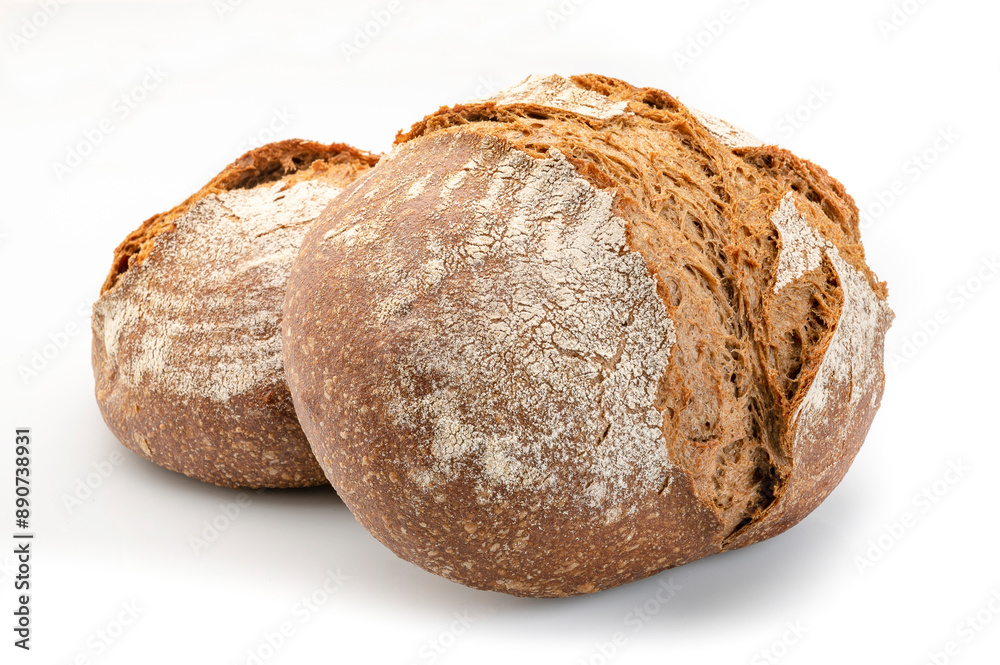 Artisan rye bread, baked in a wood-fired oven. Artisan rye bread, baked in a wood-fired oven.