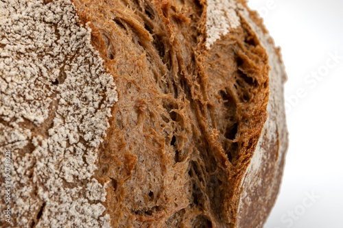 Artisan rye bread, baked in a wood-fired oven.