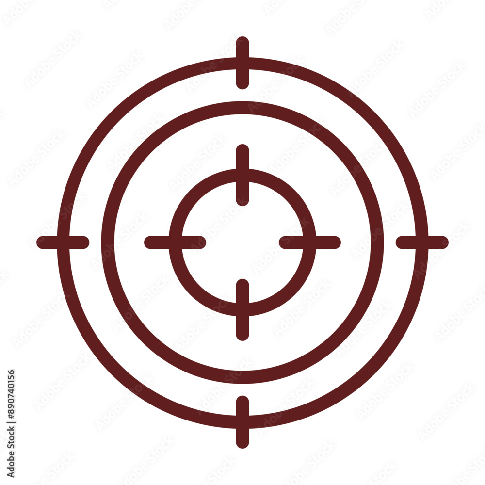 Scope Vector Line Maroon Icon Design Scope Vector Line Maroon Icon Design