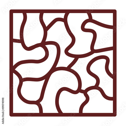 Camouflage Vector Line Maroon Icon Design