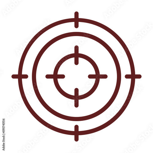 Scope Vector Line Maroon Icon Design