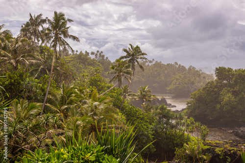 Exposure of the incredible Samoa's coastline, on the South Coast of the Island near Lotofaga