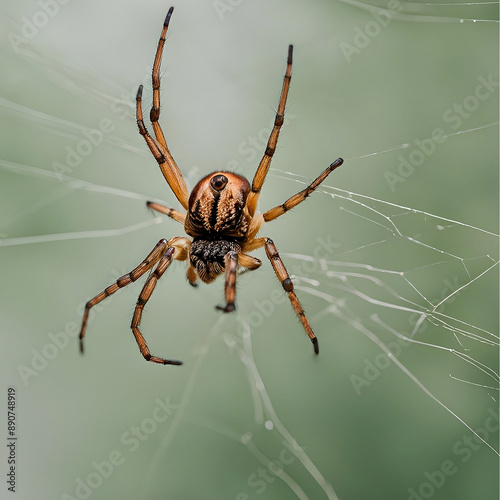 a spider in a spider web, created by ai 