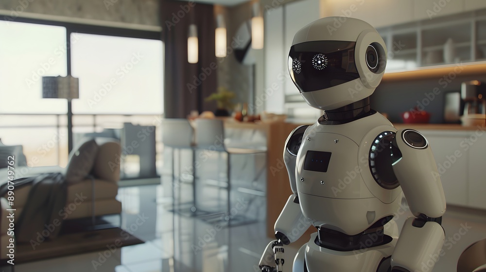AI-Powered Robot Assistant A sleek humanoid robot assistant AI-Powered Robot Assistant A sleek humanoid robot assistant