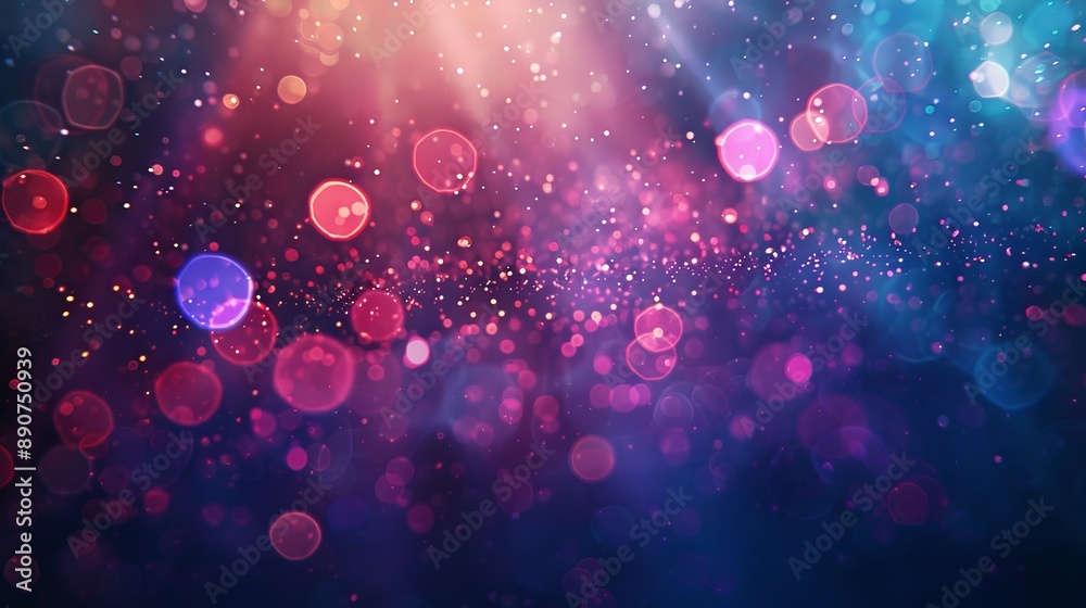 Abstract blur neon background with color glow light flare bokeh sparks texture and defocused blue red and purple rays on a dark abstract overlay Abstract blur neon background with color glow light flare bokeh sparks texture and defocused blue red and purple rays on a dark abstract overlay