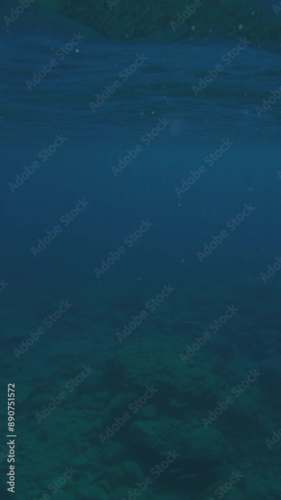 First person video, Close-up of guy paddling with his hands underwater First person video, Close-up of guy paddling with his hands underwater