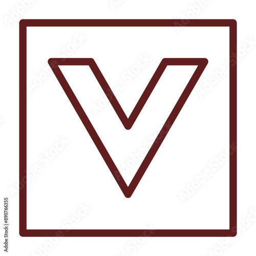 scrolldown Vector Line Maroon Icon Design